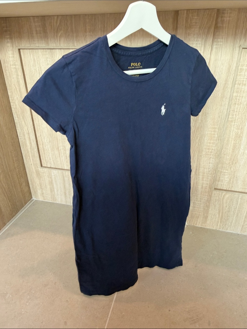 Polo by Ralph Lauren Navy Short-Sleeve Tee Dress with Logo